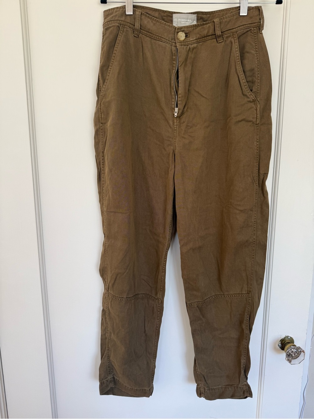 Everlane Wide-Leg Barrel Pants in Brown